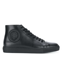 schwarze hohe Sneakers aus Leder von Versus