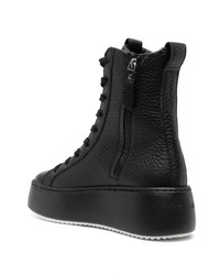 schwarze hohe Sneakers aus Leder von Vic Matie