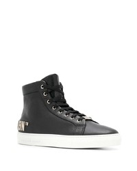 schwarze hohe Sneakers aus Leder von Philipp Plein