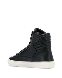 schwarze hohe Sneakers aus Leder von Philipp Plein