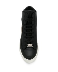 schwarze hohe Sneakers aus Leder von Philipp Plein