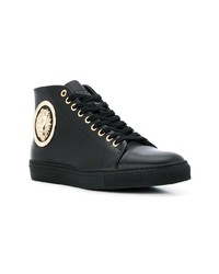 schwarze hohe Sneakers aus Leder von Versus