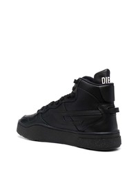 schwarze hohe Sneakers aus Leder von Diesel