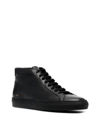 schwarze hohe Sneakers aus Leder von Common Projects