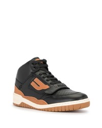 schwarze hohe Sneakers aus Leder von Bally