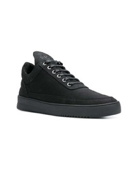 schwarze hohe Sneakers aus Leder von Filling Pieces