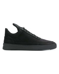 schwarze hohe Sneakers aus Leder von Filling Pieces