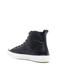 schwarze hohe Sneakers aus Leder von Philipp Plein