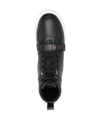 schwarze hohe Sneakers aus Leder von Bally