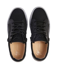 schwarze hohe Sneakers aus Leder von Giuseppe Zanotti