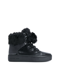 schwarze hohe Sneakers aus Leder von MICHAEL Michael Kors