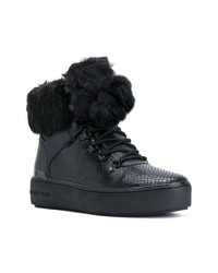 schwarze hohe Sneakers aus Leder von MICHAEL Michael Kors