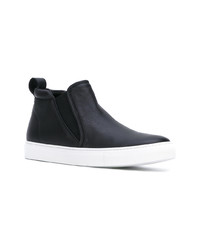 schwarze hohe Sneakers aus Leder von Aiezen