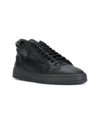 schwarze hohe Sneakers aus Leder von Etq.