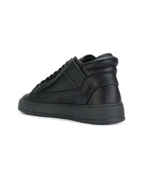 schwarze hohe Sneakers aus Leder von Etq.