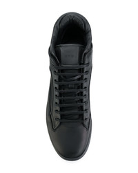 schwarze hohe Sneakers aus Leder von Etq.