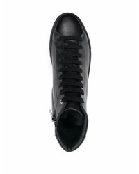 schwarze hohe Sneakers aus Leder von BOSS HUGO BOSS