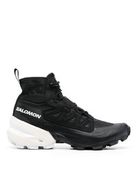 schwarze hohe Sneakers aus Leder von MM6 Maison Margiela X Salomon