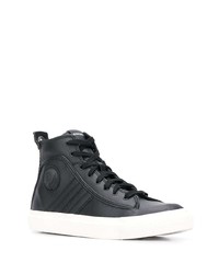 schwarze hohe Sneakers aus Leder von Diesel