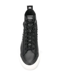 schwarze hohe Sneakers aus Leder von Diesel