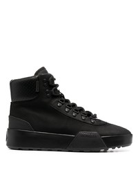 schwarze hohe Sneakers aus Leder von Moncler