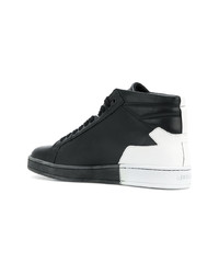 schwarze hohe Sneakers aus Leder von Kenzo