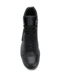 schwarze hohe Sneakers aus Leder von Kenzo