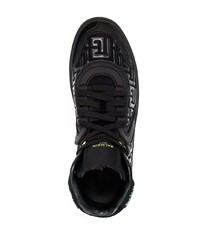 schwarze hohe Sneakers aus Leder von Balmain