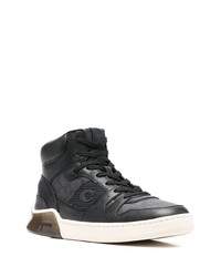 schwarze hohe Sneakers aus Leder von Coach