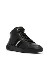 schwarze hohe Sneakers aus Leder von Bally