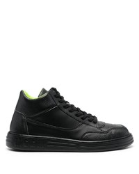 schwarze hohe Sneakers aus Leder von MSGM
