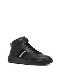 schwarze hohe Sneakers aus Leder von Bally