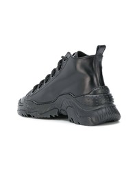 schwarze hohe Sneakers aus Leder von N°21