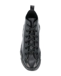 schwarze hohe Sneakers aus Leder von N°21