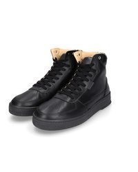 schwarze hohe Sneakers aus Leder von N91