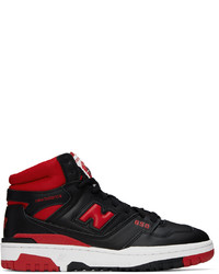 schwarze hohe Sneakers aus Leder von New Balance