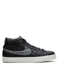 schwarze hohe Sneakers aus Leder von Nike