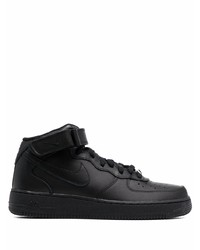 schwarze hohe Sneakers aus Leder von Nike