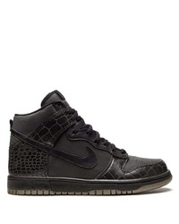 schwarze hohe Sneakers aus Leder von Nike