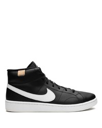 schwarze hohe Sneakers aus Leder von Nike