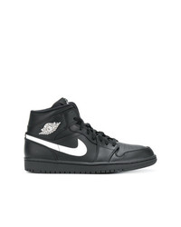 schwarze hohe Sneakers aus Leder von Nike