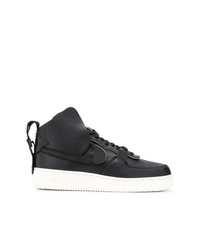 schwarze hohe Sneakers aus Leder von Nike