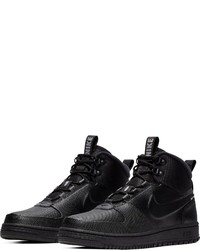 schwarze hohe Sneakers aus Leder von Nike Sportswear