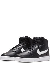 schwarze hohe Sneakers aus Leder von Nike Sportswear