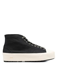 schwarze hohe Sneakers aus Leder von Oamc