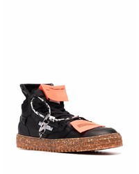 schwarze hohe Sneakers aus Leder von Off-White