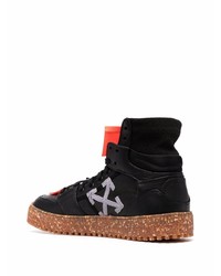 schwarze hohe Sneakers aus Leder von Off-White