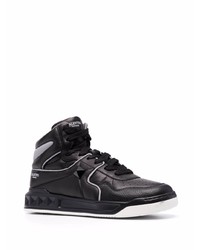 schwarze hohe Sneakers aus Leder von Valentino Garavani