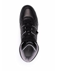 schwarze hohe Sneakers aus Leder von Valentino Garavani