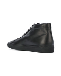 schwarze hohe Sneakers aus Leder von Common Projects